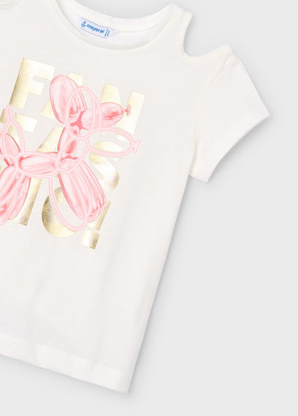 Girl's balloon slit t-shirt Ref.  25-03056-024