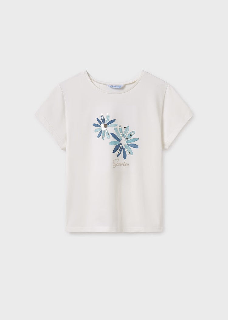 Girl's flower embroidered t-shirt Ref.  25-06020-065