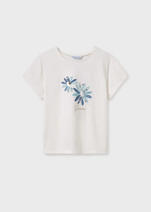 Girl's flower embroidered t-shirt Ref.  25-06020-065