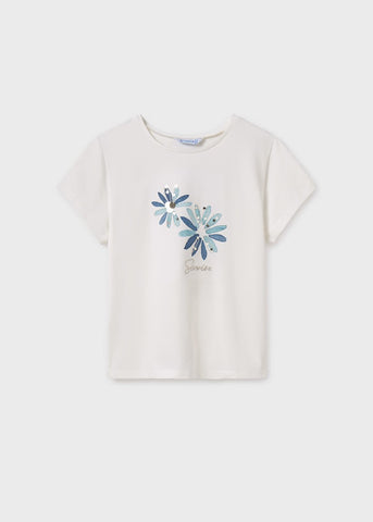 Girl's flower embroidered t-shirt Ref.  25-06020-065