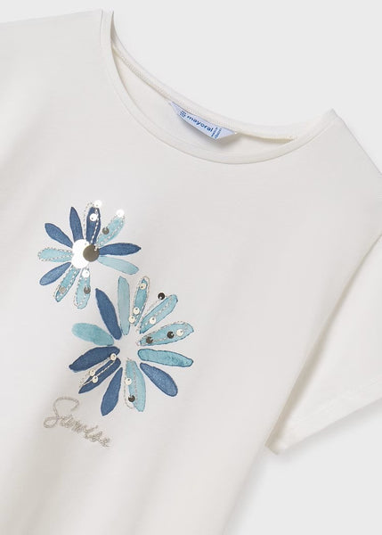 Girl's flower embroidered t-shirt Ref.  25-06020-065