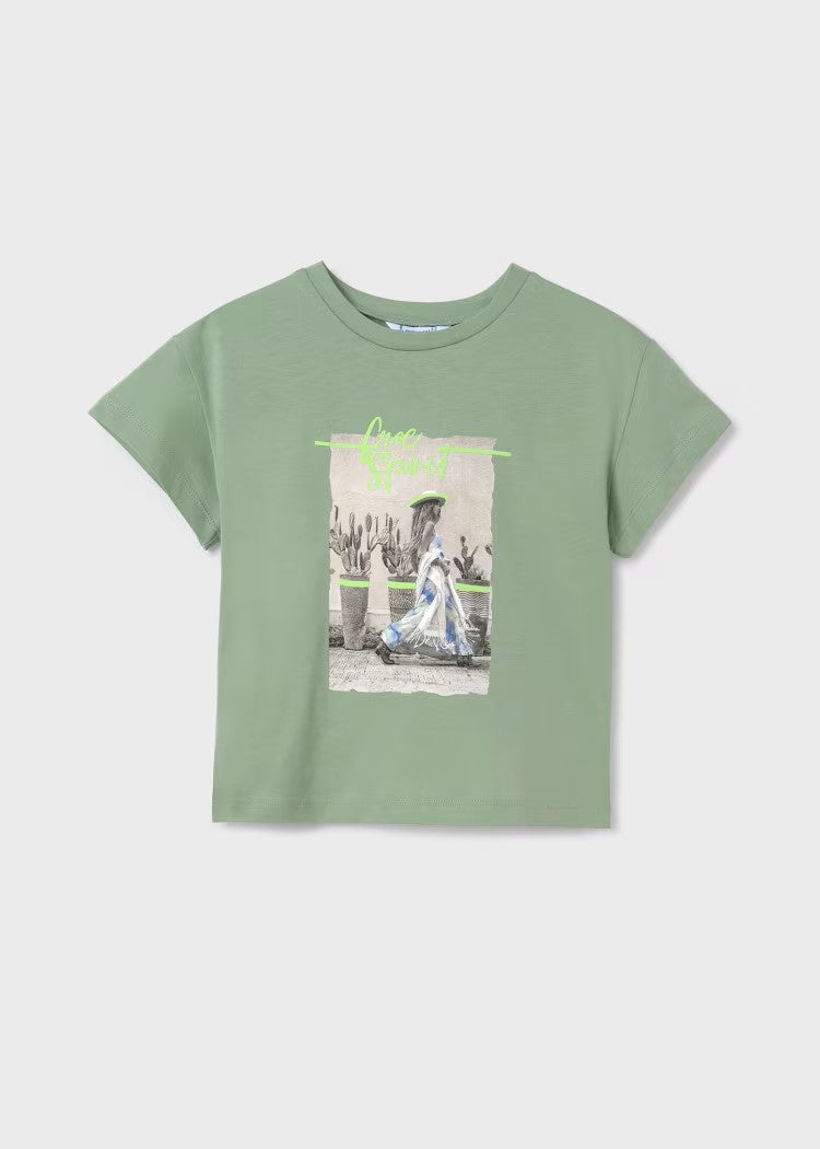 Girl's Better Cotton cut out back t-shirt Ref.  24-06008-037