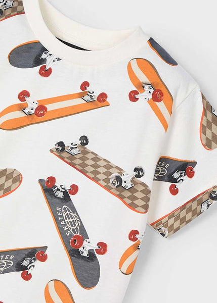 Skateboard print t-shirt for boys Ref.  25-03038-055