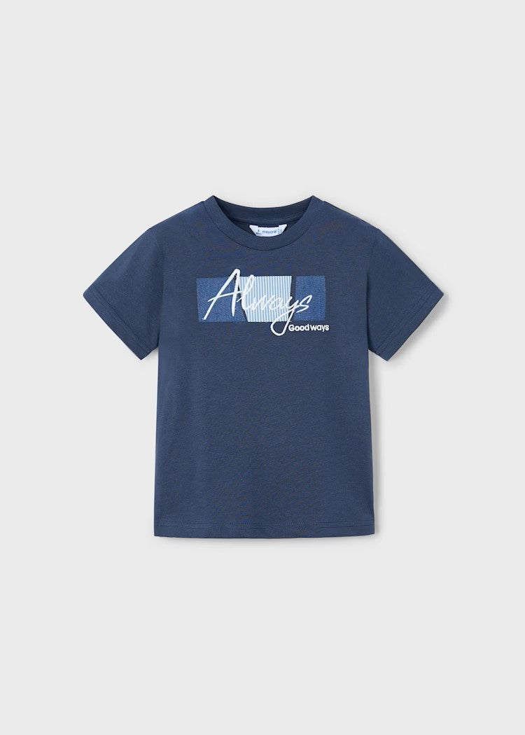 Children's appliqué text t-shirt Ref.  25-03025-094