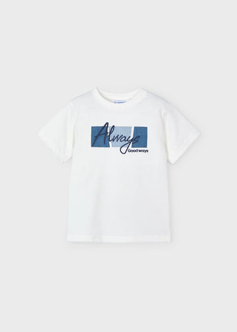 Children's appliqué text t-shirt Ref.  25-03025-094