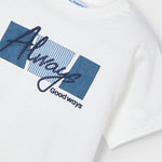 Children's appliqué text t-shirt Ref.  25-03025-094