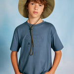 Boy's embroidered text t-shirt Ref.  25-06010-015