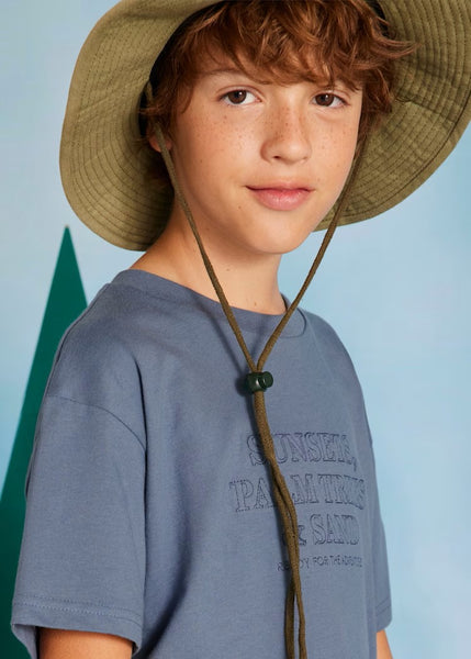 Boy's embroidered text t-shirt Ref.  25-06010-015