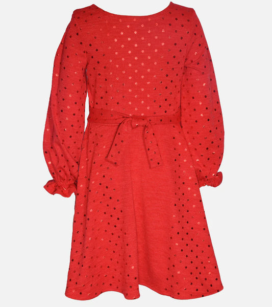 ABIGAIL POLKA DOT KNIT DRESS 11980 red9.750