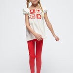 Girl's 2-piece crochet detail set Ref. 24-03705-083