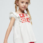 Girl's 2-piece crochet detail set Ref. 24-03705-083