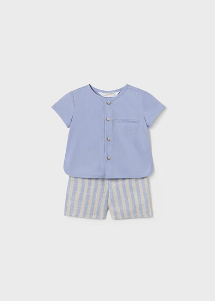 Newborn European linen striped 2-piece set Ref.  24-01219-057