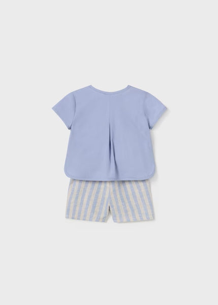 Newborn European linen striped 2-piece set Ref.  24-01219-057