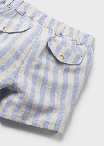 Newborn European linen striped 2-piece set Ref.  24-01219-057