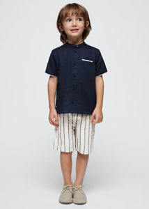 Boys' 2-piece striped linen set Ref.  24-03283-043