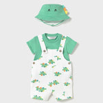 3-piece newborn printed overall set Ref.  25-01624-086