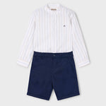 Boy's Bermuda shorts and Mao collar shirt set Ref.  25-03230-011