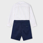 Boy's Bermuda shorts and Mao collar shirt set Ref.  25-03230-011