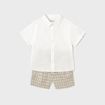 Baby Bermuda shorts and dress shirt set Ref.  25-01251-032