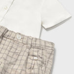 Baby Bermuda shorts and dress shirt set Ref.  25-01251-032