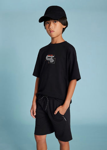Bermuda shorts and t-shirt set with back print for boys Ref.  25-06681-019