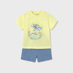Navy blue baby Bermuda shorts and t-shirt set Ref.  25-01654-031