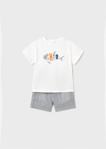 Baby shark shorts and t-shirt set Ref.  25-01253-036