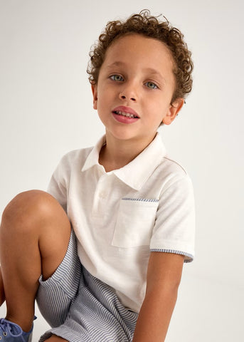 Boy's Bermuda shorts and polo shirt set Ref.  25-03232-036