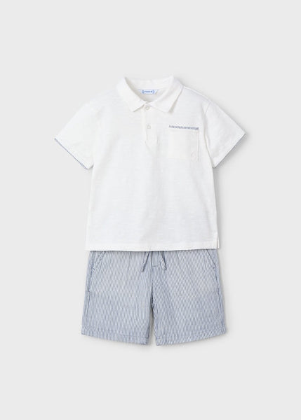 Boy's Bermuda shorts and polo shirt set Ref.  25-03232-036