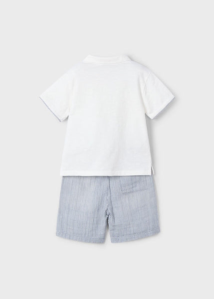 Boy's Bermuda shorts and polo shirt set Ref.  25-03232-036