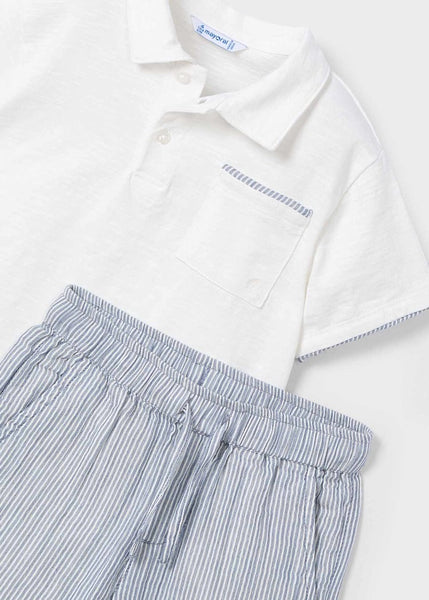 Boy's Bermuda shorts and polo shirt set Ref.  25-03232-036