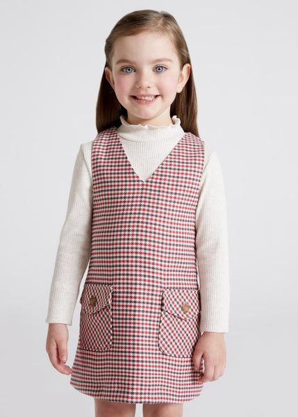 Girl's plaid dress set 4982-35
