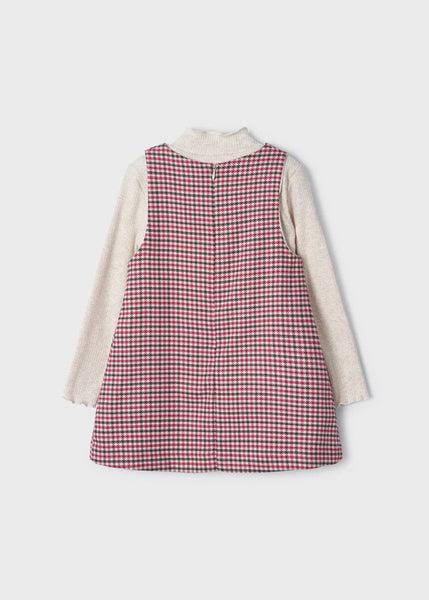 Girl's plaid dress set 4982-35