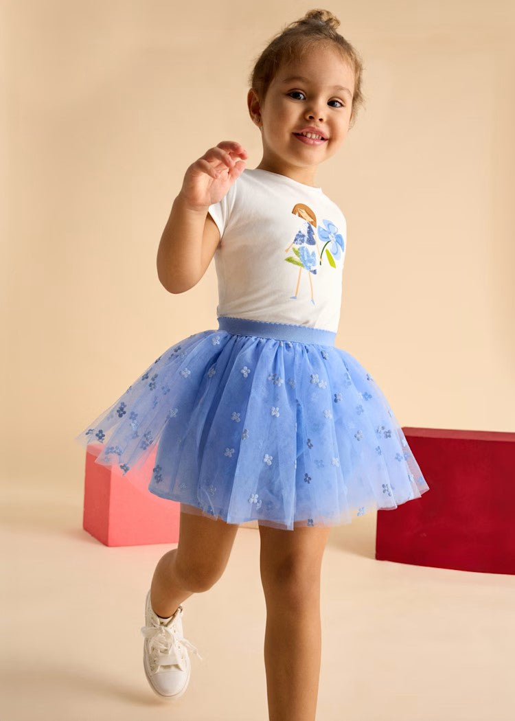 Girl's tulle skirt and t-shirt set Ref.  25-3946-049