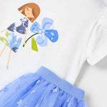 Girl's tulle skirt and t-shirt set Ref.  25-3946-049