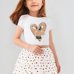 Girl's tulle skirt and t-shirt set Ref.  25-03946-050