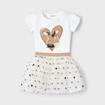 Girl's tulle skirt and t-shirt set Ref.  25-03946-050