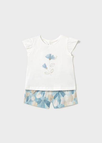 Floral shorts and baby t-shirt set Ref.  25-01237-014