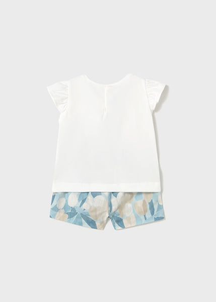 Floral shorts and baby t-shirt set Ref.  25-01237-014