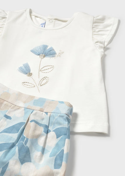 Floral shorts and baby t-shirt set Ref.  25-01237-014