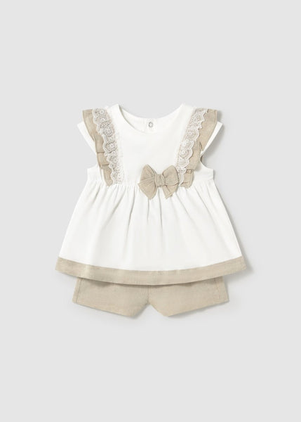 Baby linen shorts and blouse set Ref.  25-01236-010