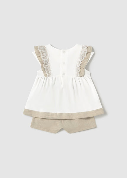 Baby linen shorts and blouse set Ref.  25-01236-010