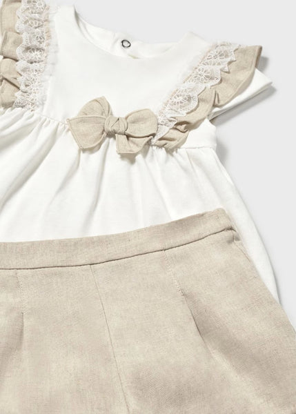 Baby linen shorts and blouse set Ref.  25-01236-010