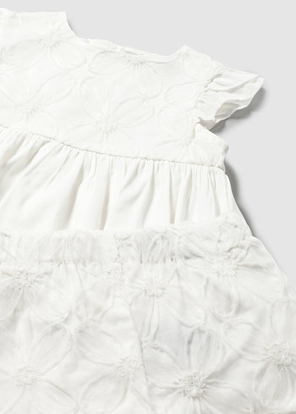Baby shorts and embroidered tulle blouse set Ref.  25-01261-026