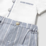 Newborn linen shorts and shirt set Ref.  25-01211-059
