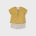 Newborn linen shorts and shirt set Ref.  25-01211-059
