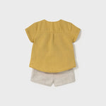 Newborn linen shorts and shirt set Ref.  25-01211-059