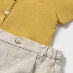Newborn linen shorts and shirt set Ref.  25-01211-059