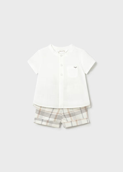 Conjunto pantalón corto y camisa recién nacido Ref. 26-1270-28