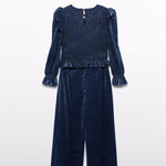 sparkly pleated knit trouser set for girls Ref.  15-5731-04